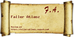 Faller Atlasz névjegykártya
